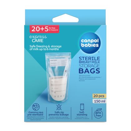 Торбички за съхранение на кърма Canpol babies, 20 бр.