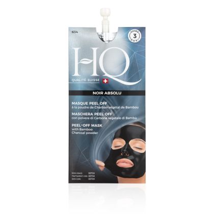 Детоксикираща маска за лице с прах от бамбуков въглен HQ, 15 мл, 3 дози