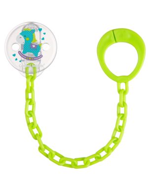 Клипс за залъгалка със синджир Canpol babies,Toys, зелен