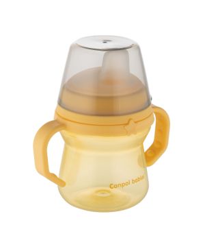 Неразливаща се чаша Canpol babies, FirstCup, 150 мл., 6м+, жълта