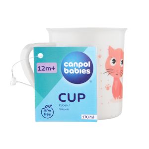 Чаша с дръжка Canpol babies, Cute Animals, коте, 170 мл