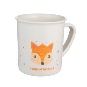 Чаша с дръжка Canpol babies, Cute Animals, 170 мл., оранжева