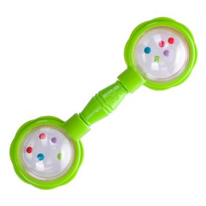 Дрънкалка гиричка с топчета Canpol babies, Weight Bar, зелена, 3м+