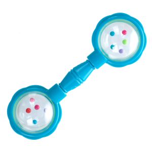 Дрънкалка гиричка с топчета Canpol babies, Weight Bar, синя, 3м+