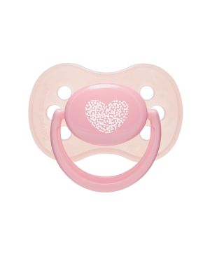 Силиконова залъгалка със симетрична форма Canpol babies, Pastelove, 18м+, розова
