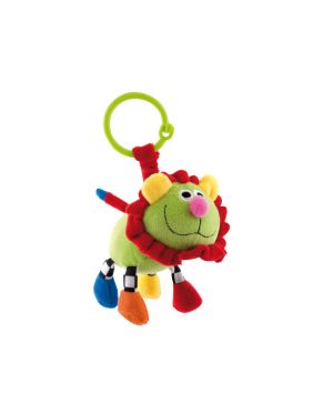 Мека играчка с дрънкалка Canpol babies, Crazy Animals, зелено лъвче