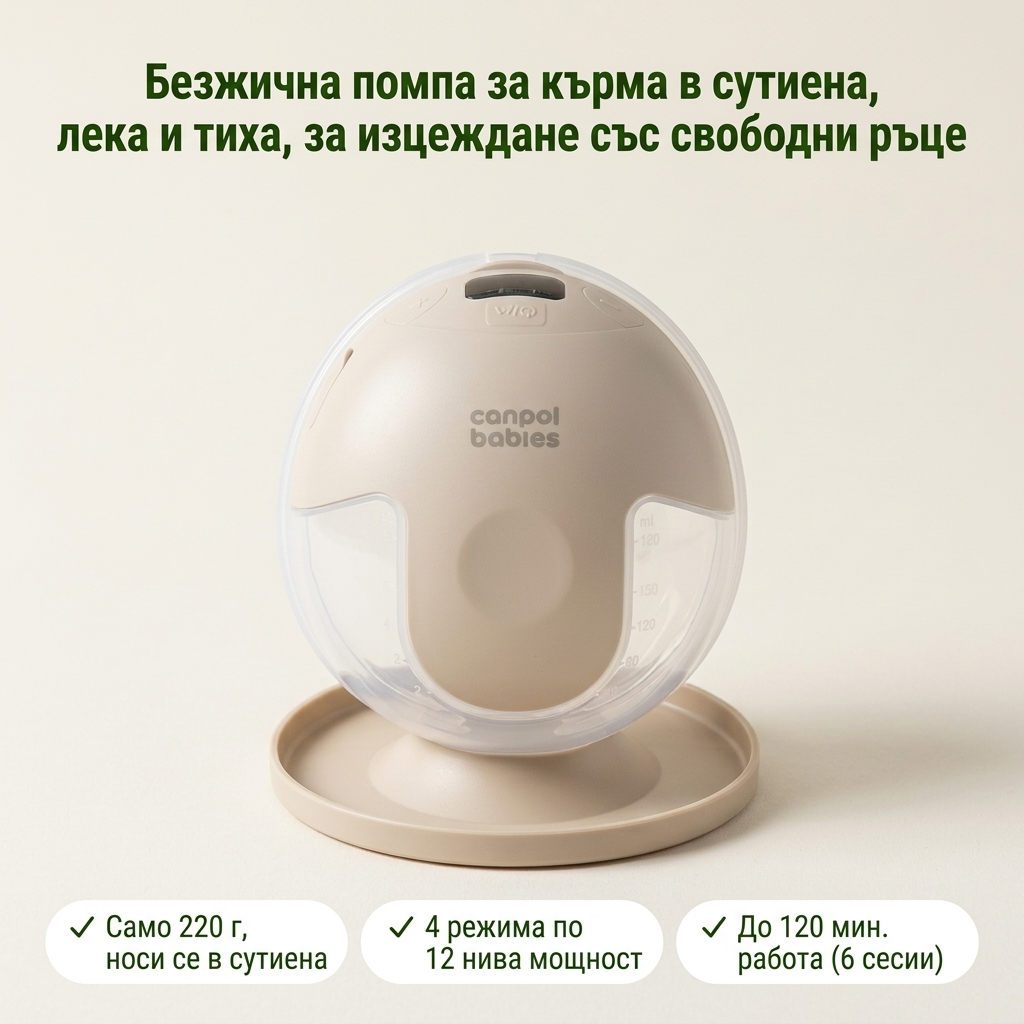 Безжична помпа за кърма Canpol babies SmartSense – основни предимства