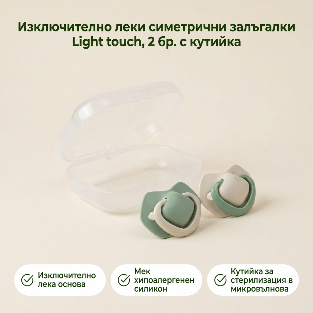 Симетрични залъгалки Canpol babies Pure Color 6-18м – 2 бр. с кутийка, основни предимства