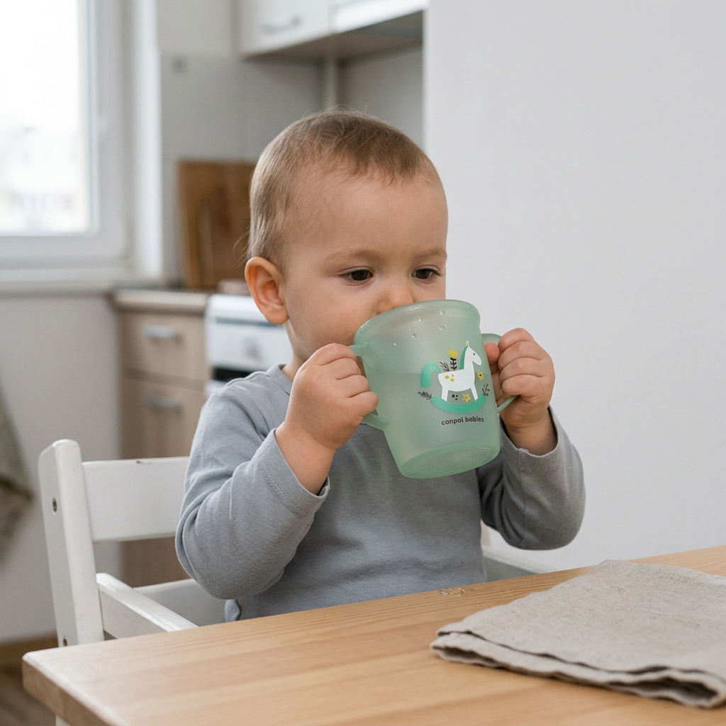 Чаша с дръжки Canpol babies, Toys, 250 мл – дете пие само от чашата на детско столче