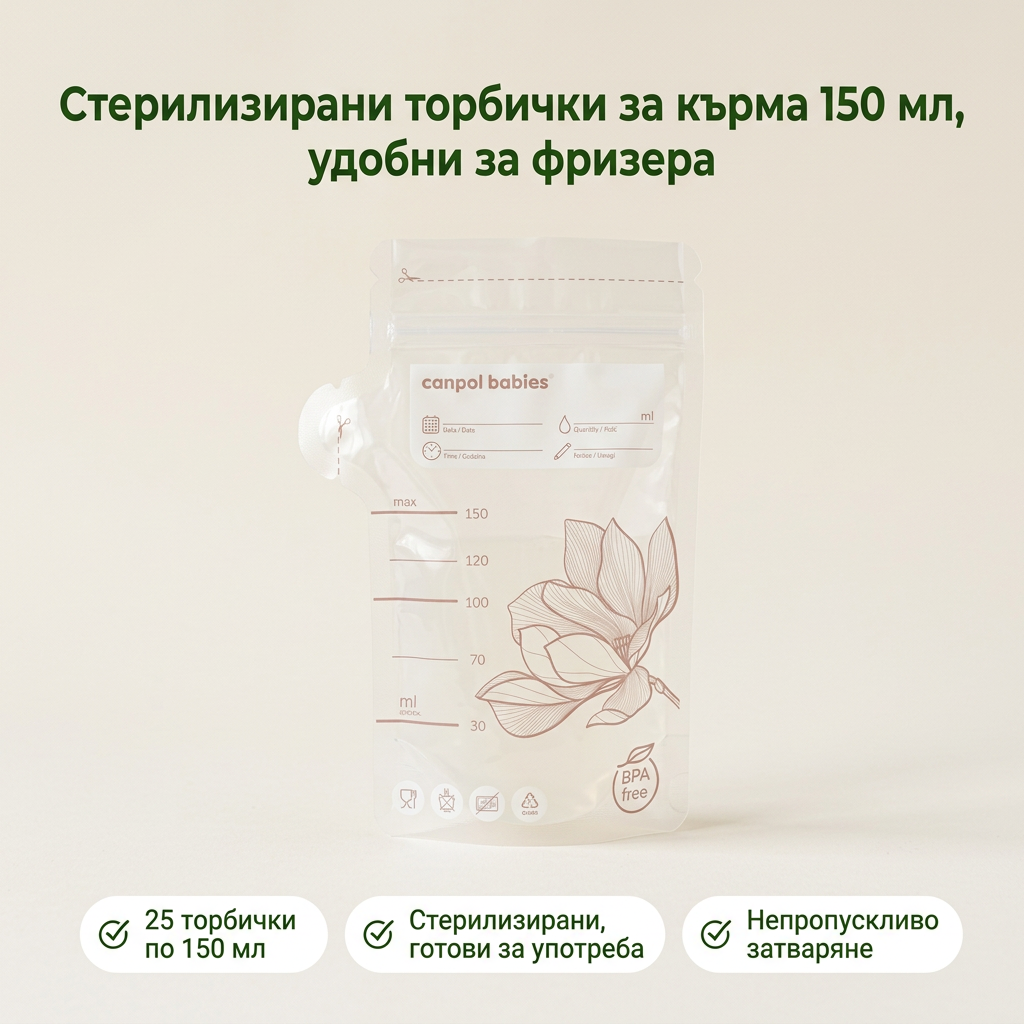 Торбички за съхранение на кърма Canpol babies, 25 бр. – основни предимства