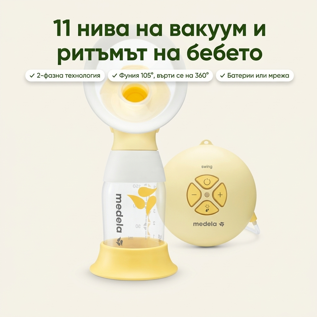 Електрическа двуфазна помпа за кърма Medela Swing Flex™ – основни предимства