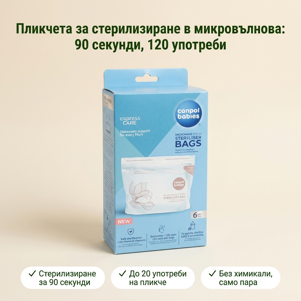 Пликчета за стерилизиране Canpol babies, 6 бр. – основни предимства