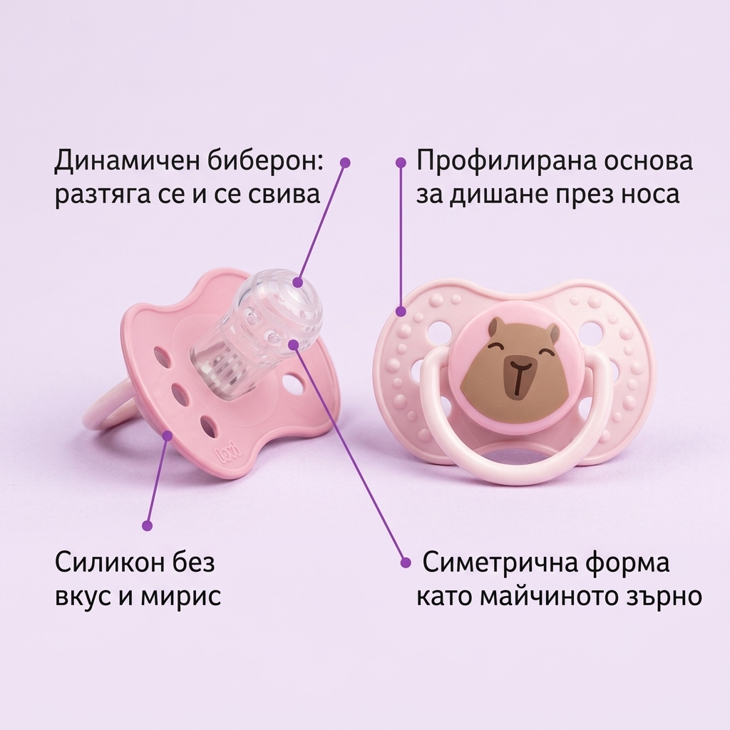 Силиконови залъгалки CapiChill Girl, LOVI, 2 бр., 0-6м – предимства
