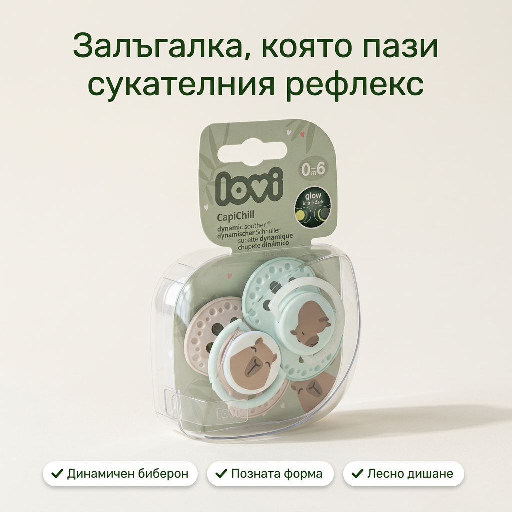 Силиконови залъгалки CapiChill Boy, LOVI, 2 бр., 0-6м – основна снимка