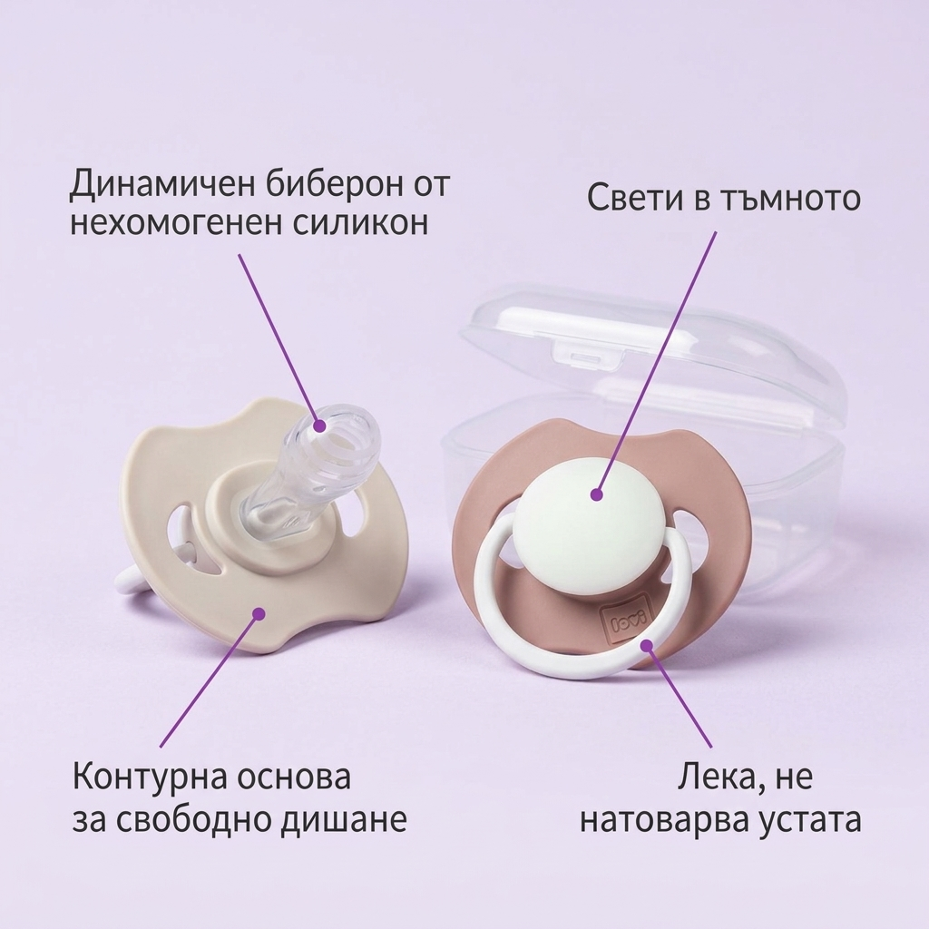 Силиконови динамични залъгалки Prime Glow, LOVI, 6-18 м – предимства