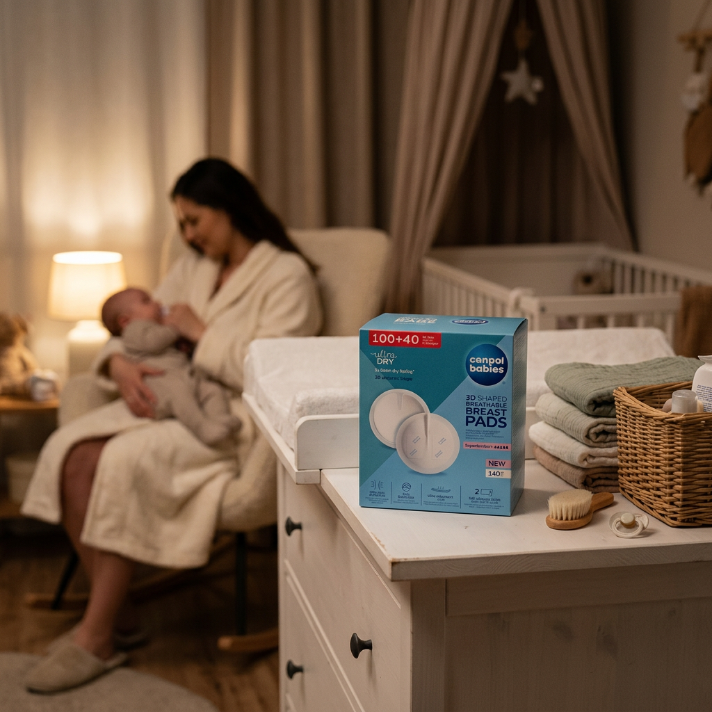 Детска стая с подплънки за кърма Canpol babies 140 бр. на скрина