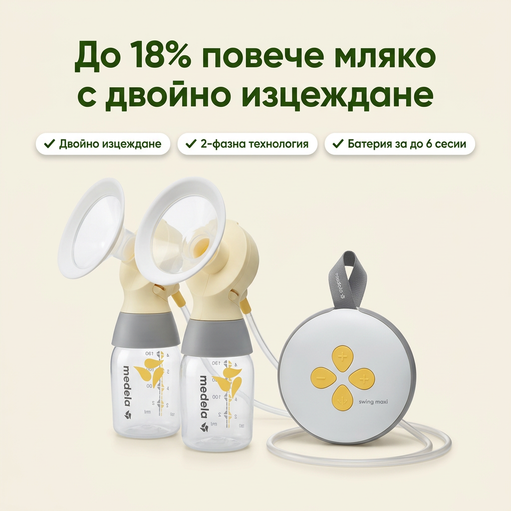 Комплект за кърмене Medela Swing Maxi + чашки Hands-free – основни предимства