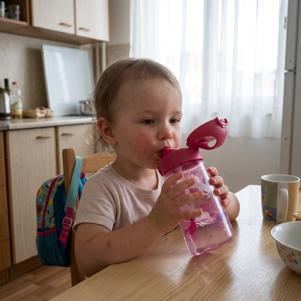 Шише Canpol babies Junior – 400 мл, 2 – снимка в употреба у дома