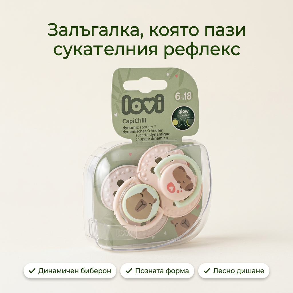Силиконови залъгалки CapiChill Girl, LOVI, 2 бр., 6-18м – основна снимка