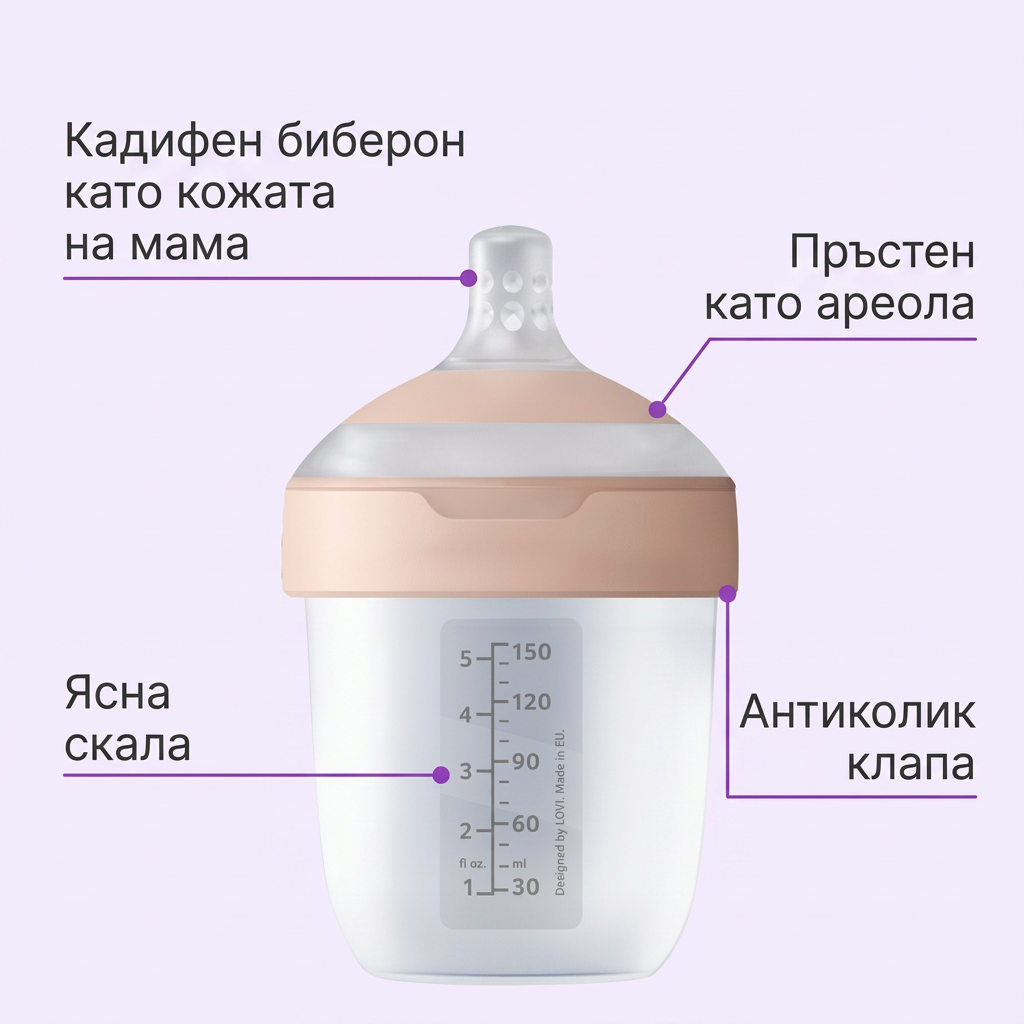 Шише за хранене Mammafeel, LOVI, 150 мл, 0м.+ – предимства