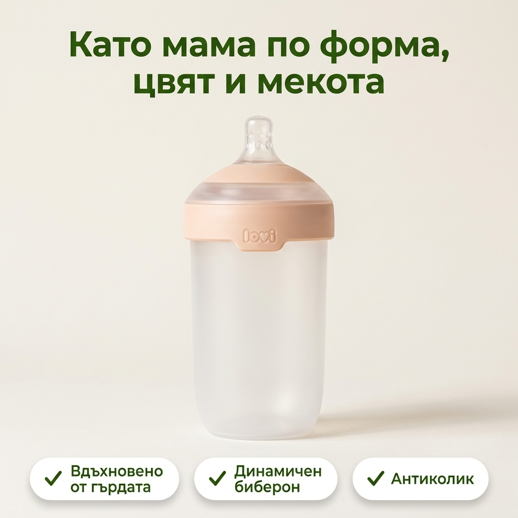 Шише за хранене Mammafeel, LOVI, 250 мл, 3м.+ – основна снимка