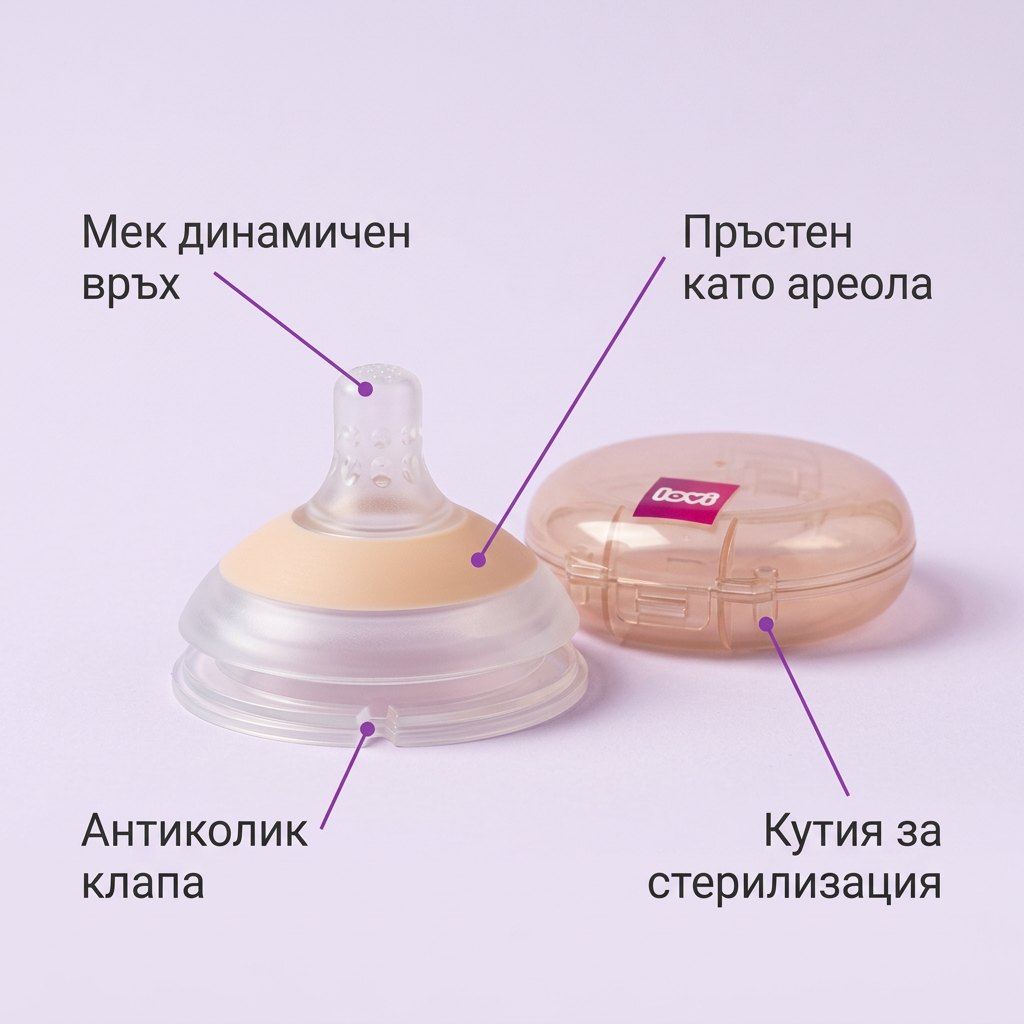Динамичен силиконов биберон Mammafeel Mini, LOVI, 0м.+, 1 бр. – предимства