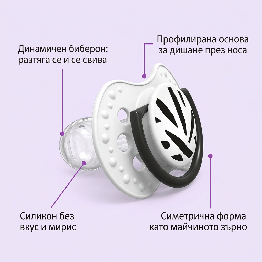 Силиконови залъгалки LOVI, Salt & Pepper, 2 бр., 18м.+ – предимства