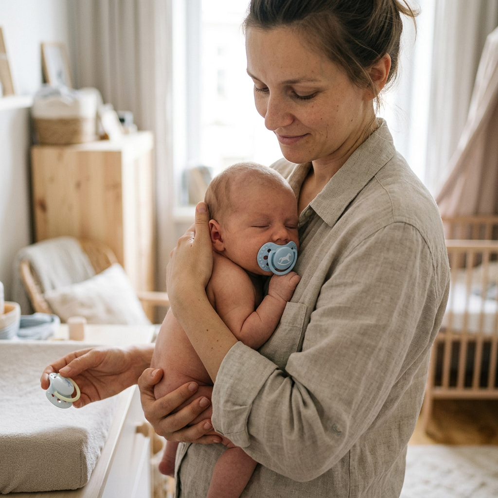 Силиконови залъгалки за новородени LOVI, Baby Shower Boy, 2 бр. – в употреба