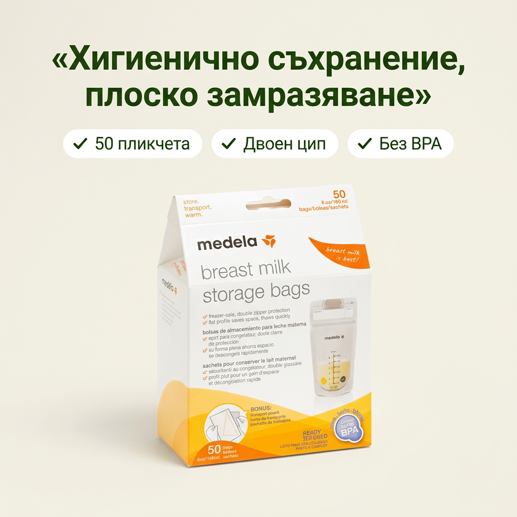 Пликчета за съхранение на кърма Medela, 50 бр. – основни предимства