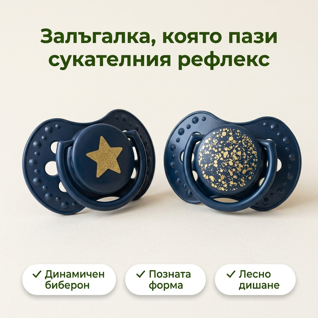 Силиконови залъгалки Stardust, LOVI, 2 бр., 6-18 м – основна снимка