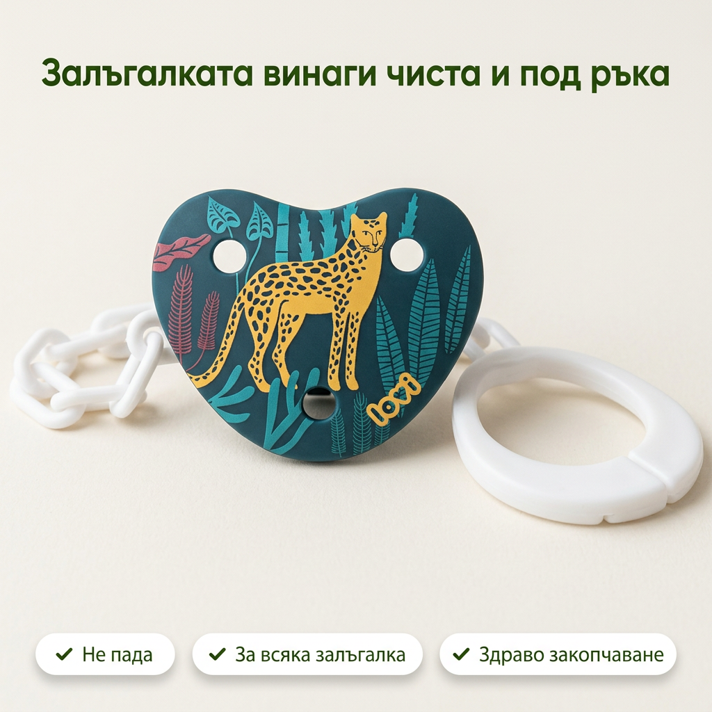 Клипс за залъгалка LOVI, Jungle Vibes – основна снимка