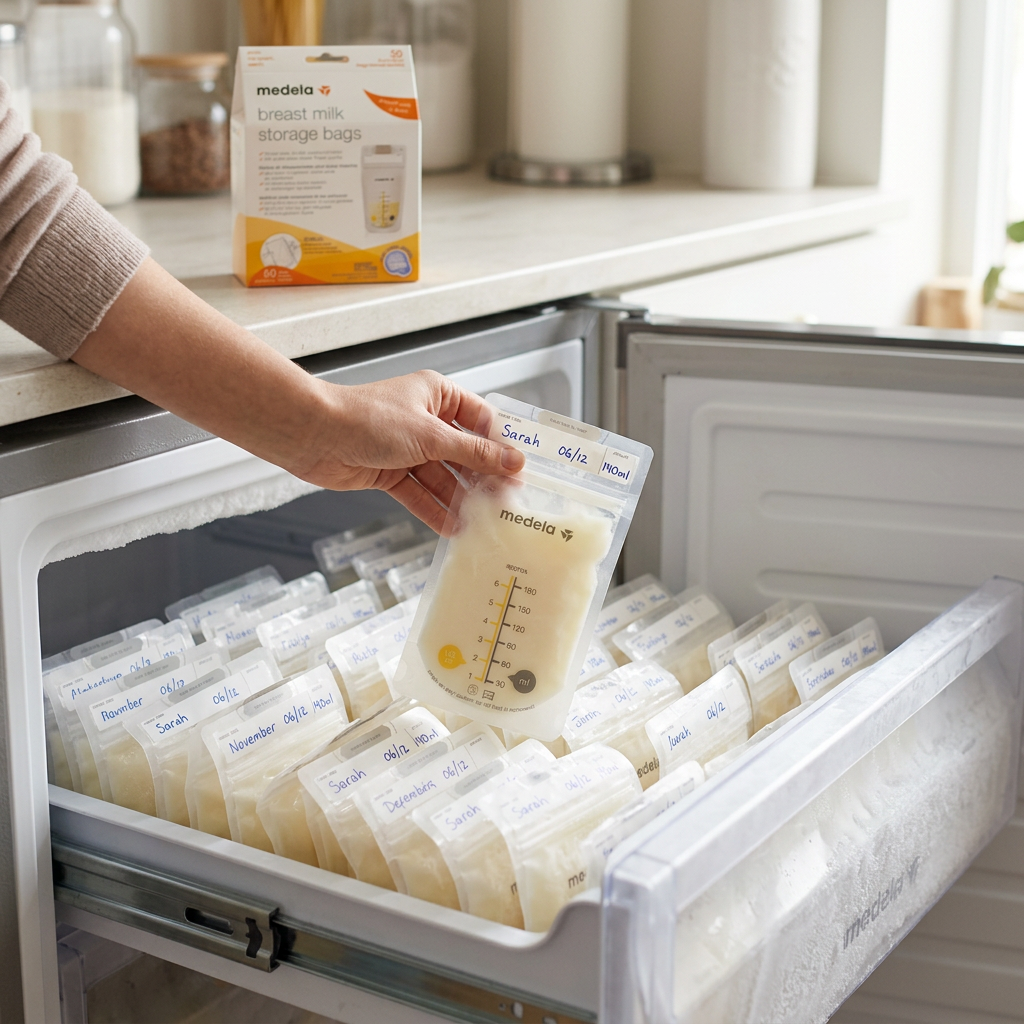 Пликчета за съхранение на кърма Medela, 50 бр. в домашна обстановка
