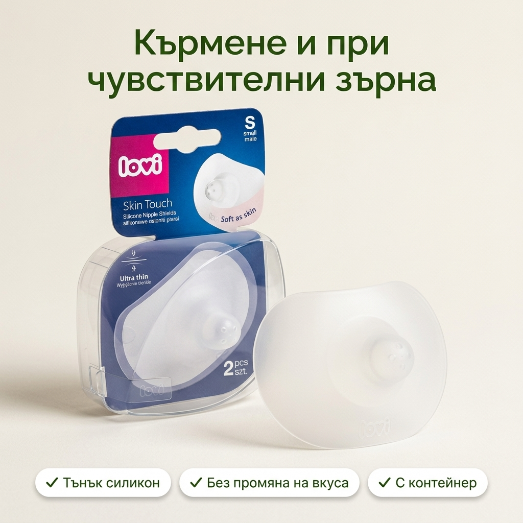 Силиконови протектори за зърна LOVI, размер S – основна снимка