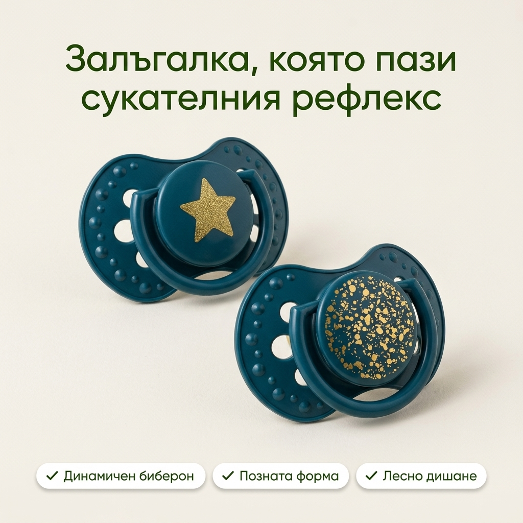 Силиконови залъгалки Stardust, LOVI, 2 бр., 18+ м – основна снимка