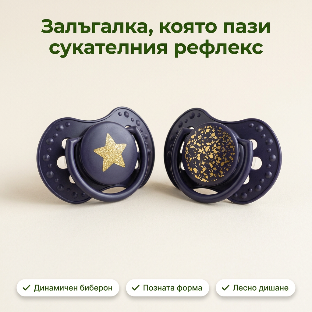 Силиконови залъгалки Stardust, LOVI, 2 бр., 0-3 м – основна снимка