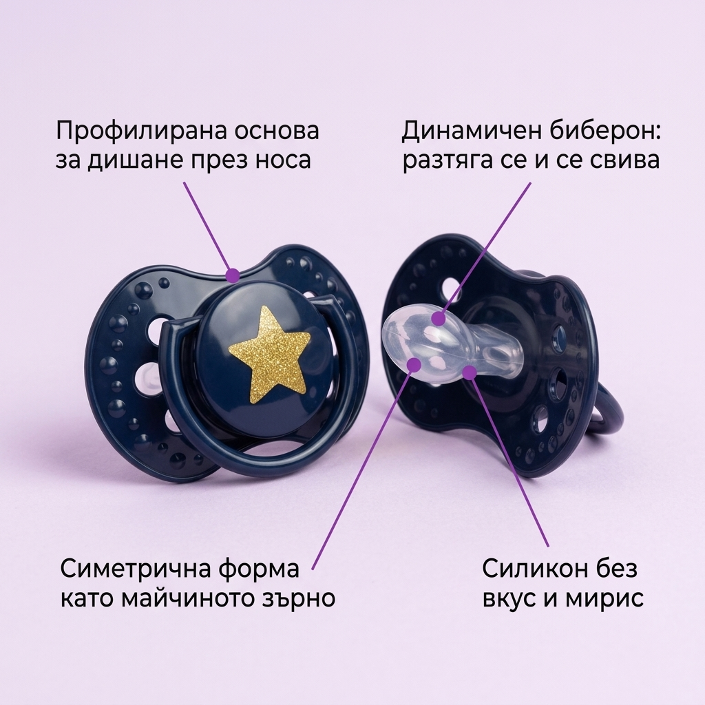 Силиконови залъгалки Stardust, LOVI, 2 бр., 3-6 м – предимства