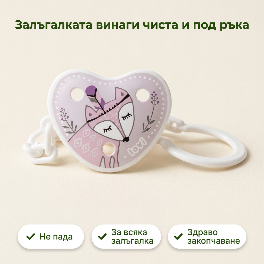 Клипс за залъгалка LOVI, Indian Summer, момиче – основна снимка