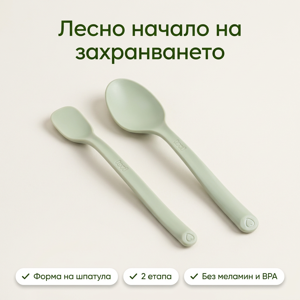 Лъжички за първо хранене LOVI, Pisatchio, 2 бр., 6м+ – основна снимка