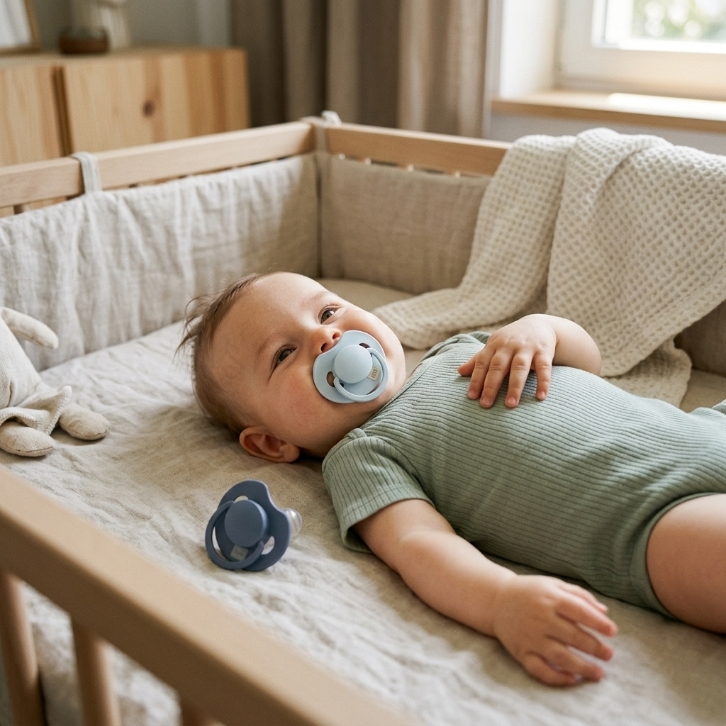 Силиконови динамични залъгалки Prime Baby Blue, LOVI, 6-18 м – в употреба