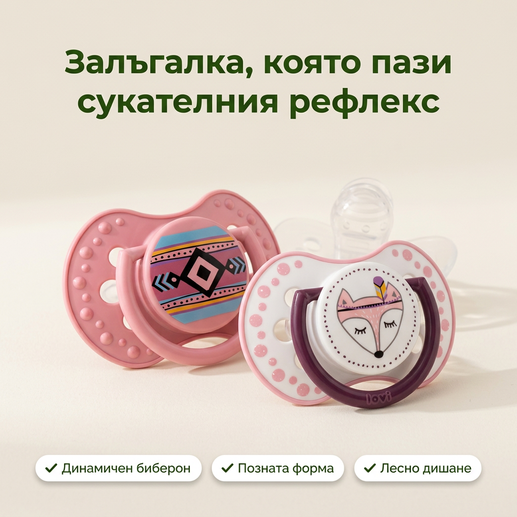 Силиконови залъгалки LOVI, Indian Summer Girl, 2 бр., 18м+ – основна снимка
