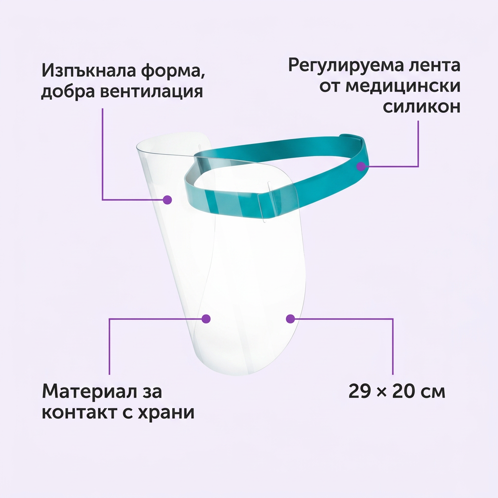 Предпазен шлем Canpol babies: изпъкнала форма, лента от медицински силикон, 29 × 20 см