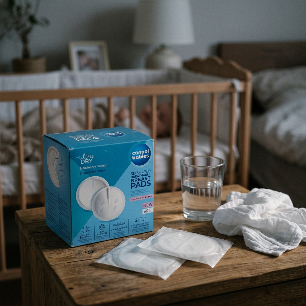 Подплънки за кърма Canpol babies на нощното шкафче