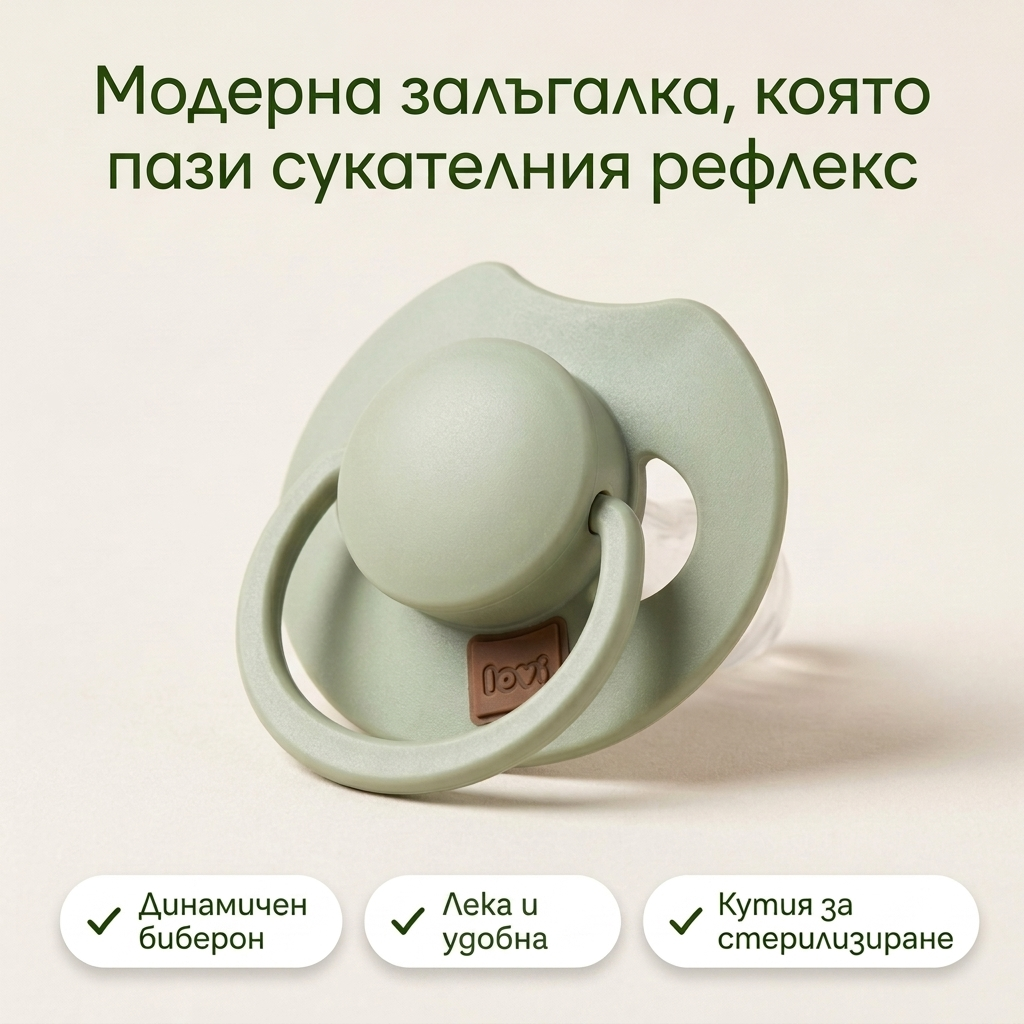 Силиконова динамична залъгалка Prime Pistachio, LOVI, 0-6 м – основна снимка