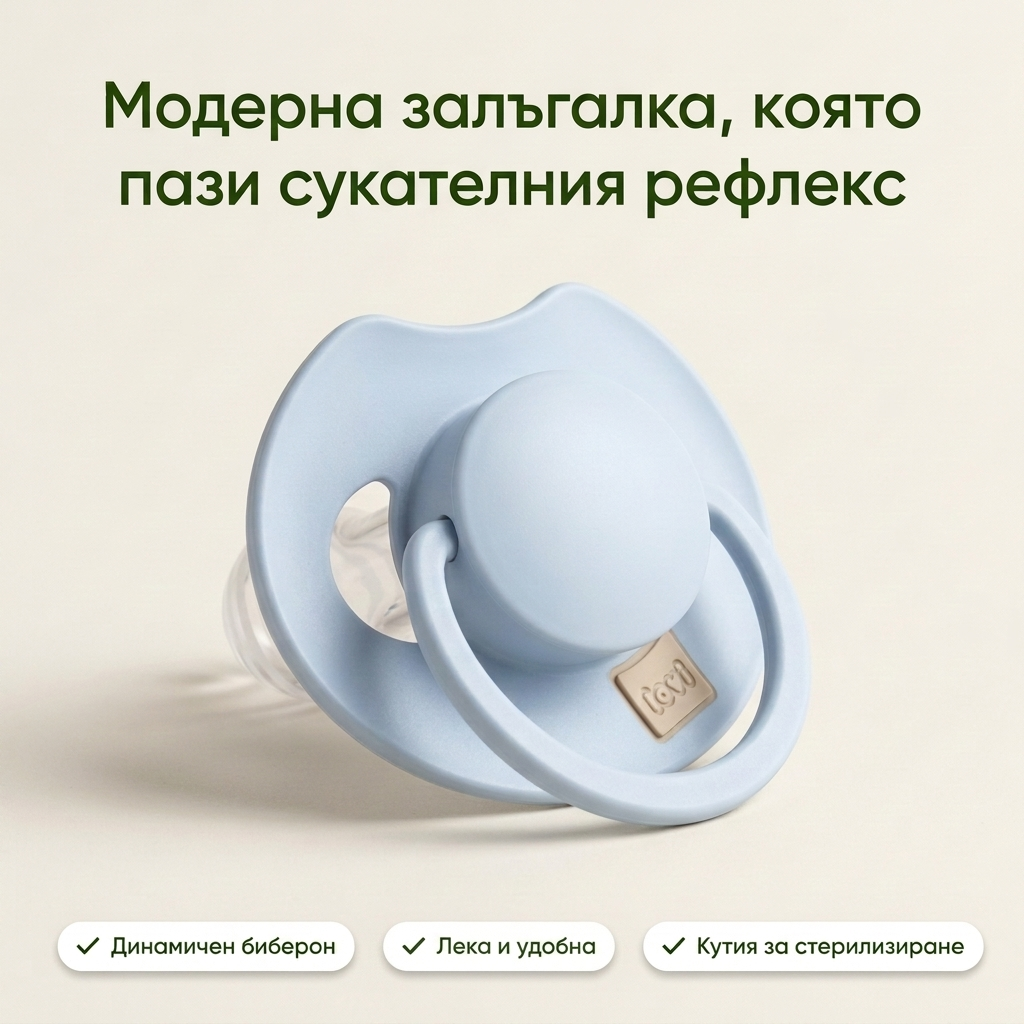 Силиконова динамична залъгалка Prime Baby Blue, LOVI, 0-6 м – основна снимка