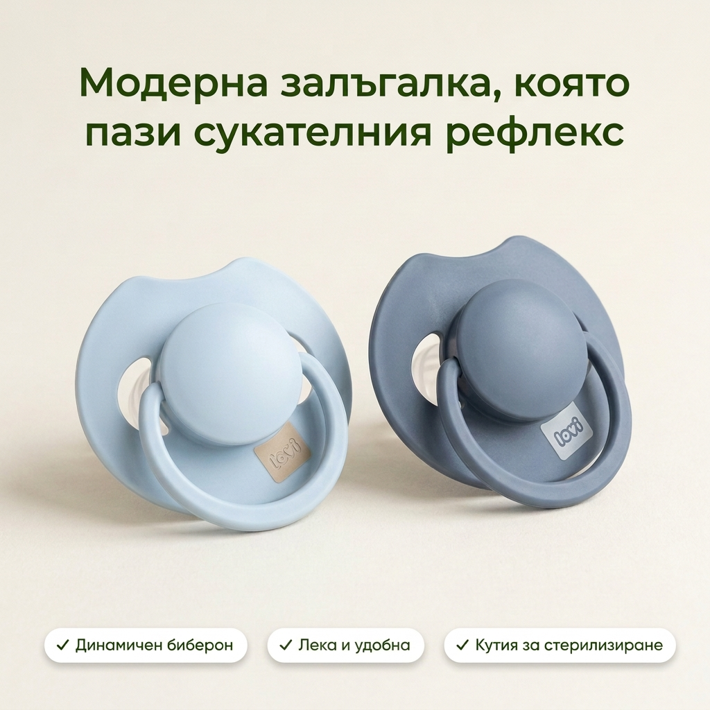 Силиконови динамични залъгалки Prime Baby Blue, LOVI, 6-18 м – основна снимка