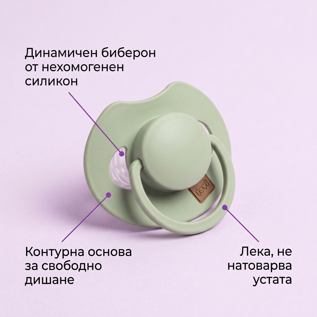 Силиконова динамична залъгалка Prime Pistachio, LOVI, 0-6 м – предимства