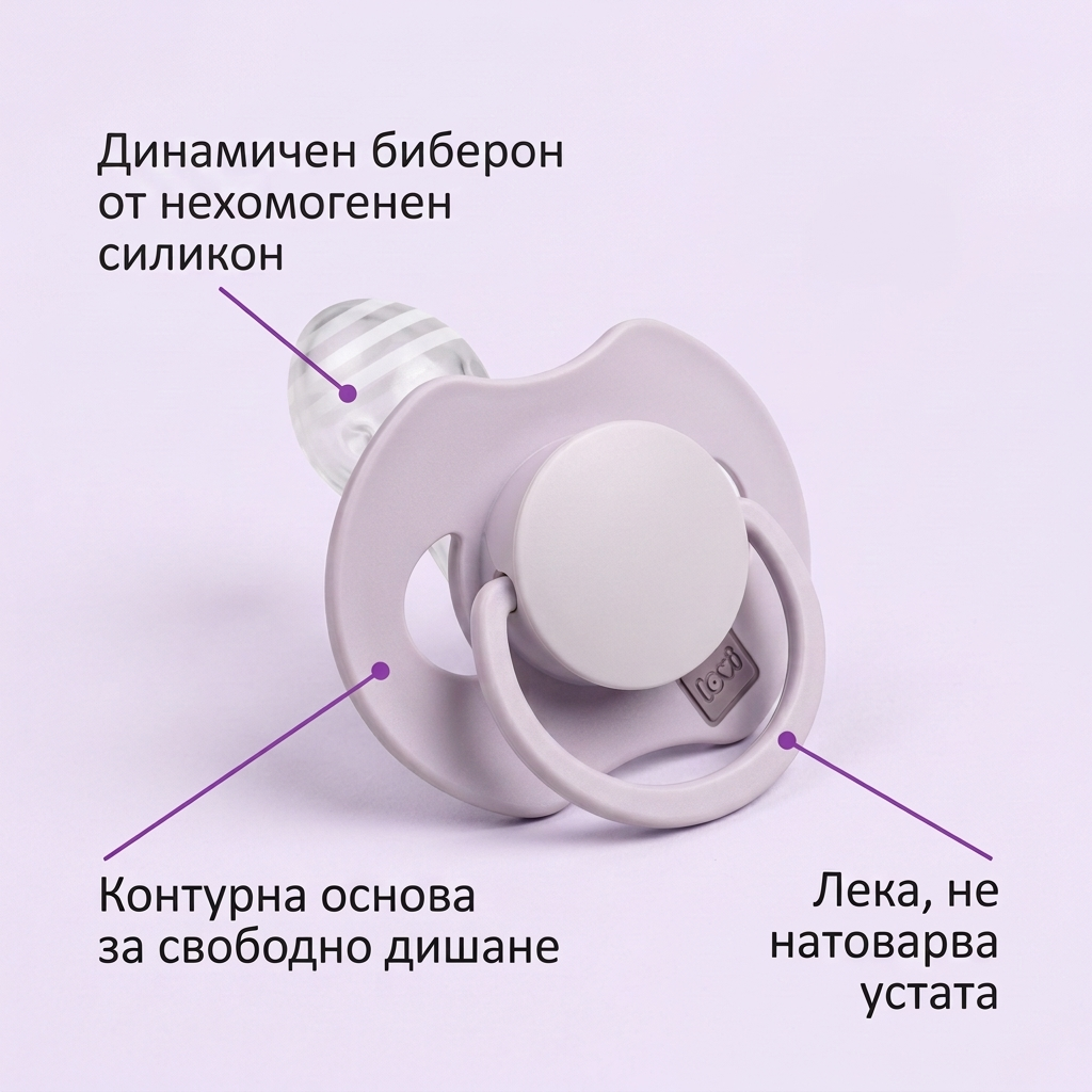 Силиконови динамични залъгалки Prime Lilac, LOVI, 6-18 м – предимства