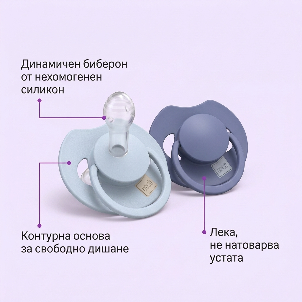 Силиконови динамични залъгалки Prime Baby Blue, LOVI, 6-18 м – предимства