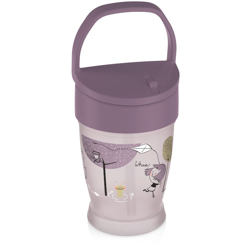 Чаша със сламка LOVI, Junior, Lovely Girl, 250ml., розова – 2