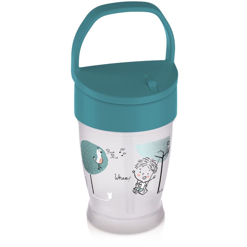 Чаша със сламка LOVI, Junior, Lovely Boy, 250ml., синя – 2